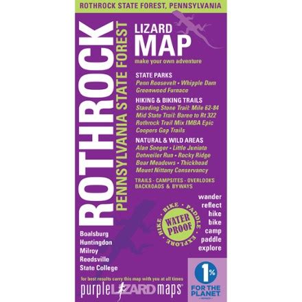 purple lizard maps rothrock pennsylvania state forest map  edition
