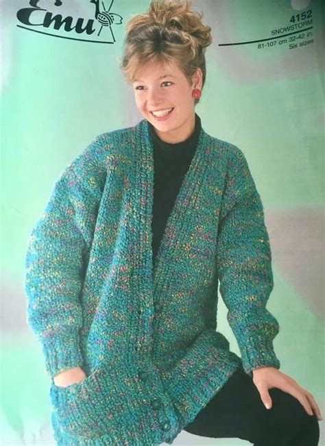 Chunky Cardigan Knitting Pattern Etsy