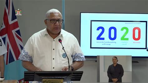 Fijian Prime Minister Delivers His Statement On COVID 19 YouTube