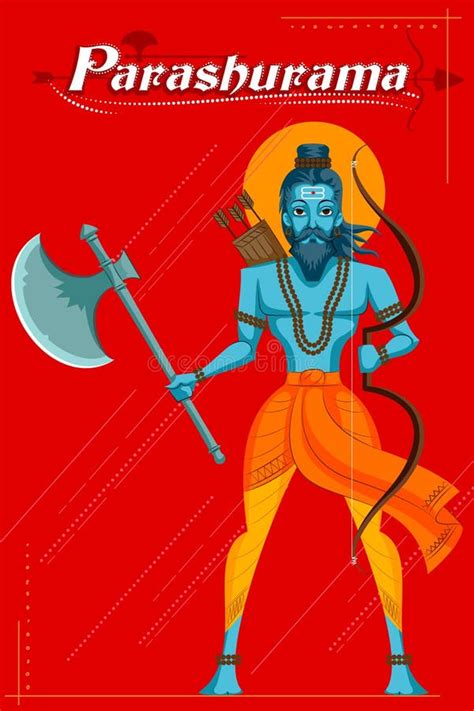 Indian God Parashurama With Axe Stock Vector Illustration Of Idol