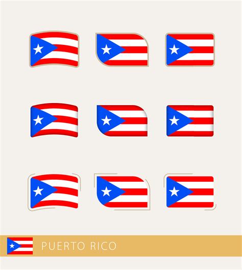 Vector Flags Of Puerto Rico Collection Of Puerto Rico Flags 11690662