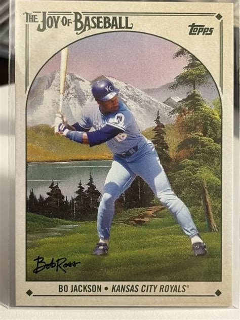 Topps X Bob Ross La Joie Du Baseball Bo Jackson Kansas City