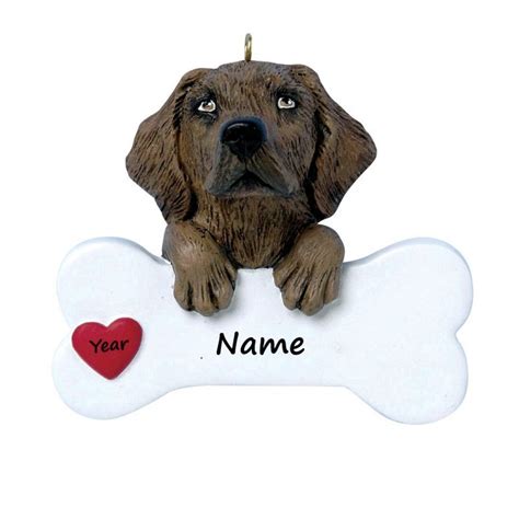 Personalized Chocolate Lab Christmas Ornament For Chocolate Labrador