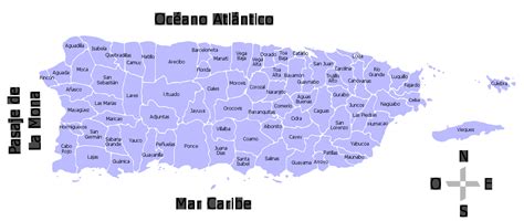 Municipios Mapa De Puerto Rico Con Los Pueblos Printable Online