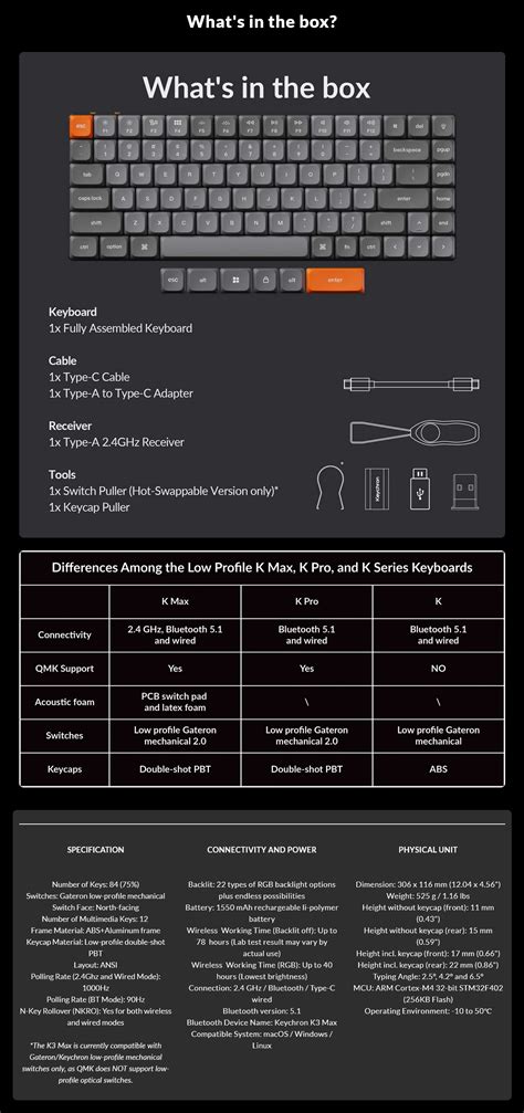 Keychron K Max Hot Swappable Rgb Wireless Keyboard Lp Gateron Brown Kbkck Mh Mwave