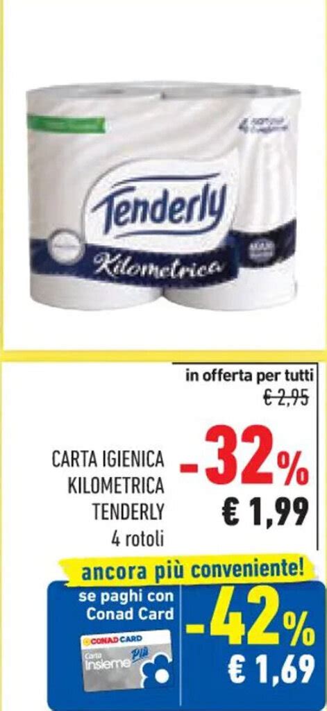 Carta Igienica Kilometrica Tenderly Rotoli Offerta Di Conad