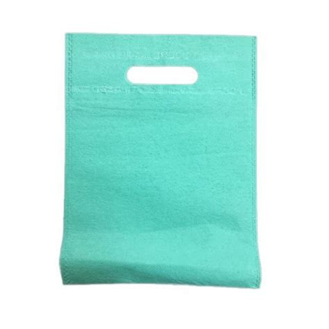 Sea Blue Plain D Cut Non Woven Bag For Shopping Capacity 2 Kg At Rs