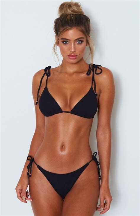 Strappy Solid Two Piece Bikini Set Product Information Pattern Style