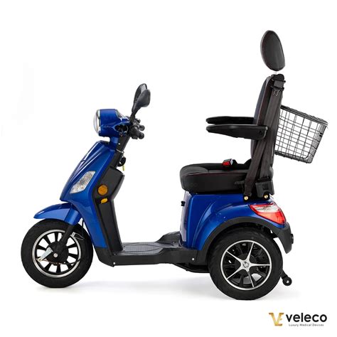 Mobility Scooter Veleco Draco Lithium Ion Blue With Captain Seat