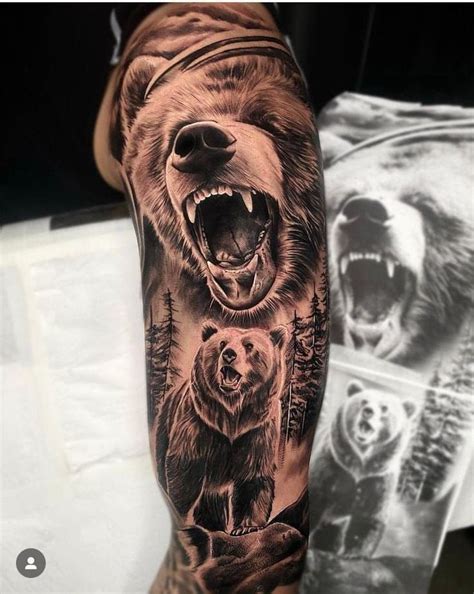 Tatuagem De Urso No Braço - Tatuagem de urso masculina no braço | Tatuagem de preguiça, Tatuagem de ...