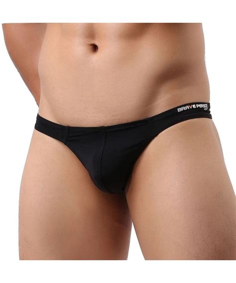 Men S Sexy Thong Underwear Low Rise Bikini T Back G String Black CW185DEYAUR