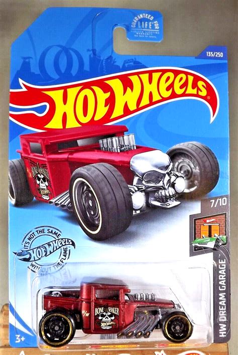 Hot Wheels HW Dream Garage BONE SHAKER Satin Red W Black