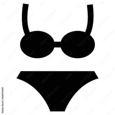 Bikini Vector Icon Symbol Logo Clipart Isolated Vector Illustration Vector Illustration