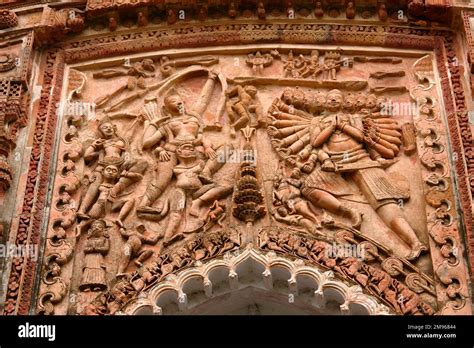 Detail Of Carvings Above The Main Entrance To One Of The Four Shiva