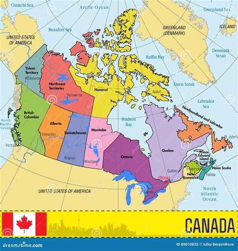 Mapa Politico De Canada Mapa De Ciudades Y Capitales De Provincias Y Images