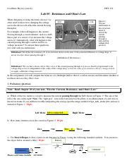 232 Lab 05 Ohms Law Report Docx LivePhoto Physics Activity PHY 232