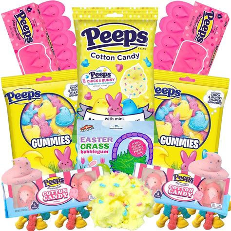 Peeps Easter Assortment Gummies Cotton Candy Marshmallow Chicks And Edible