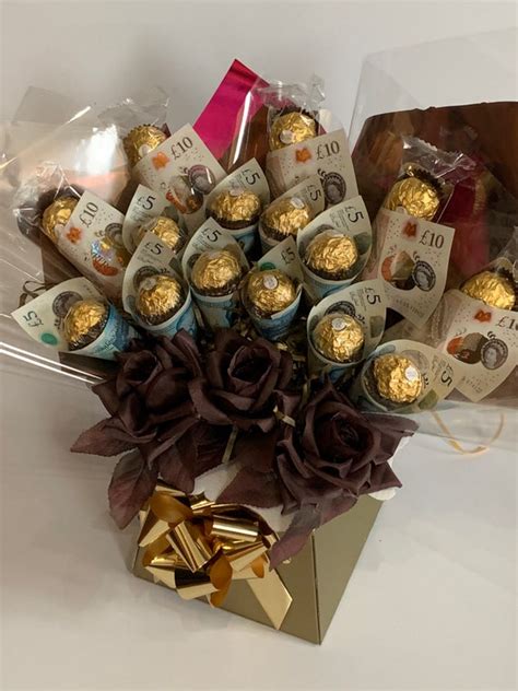 Real Cash Ferrero Rocher Chocolate Bouquet Gift For Any Etsy Uk