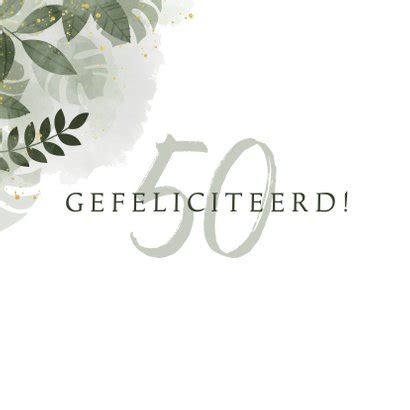 Stijlvolle Verjaardagskaart Met Plantjes Kaartje Go