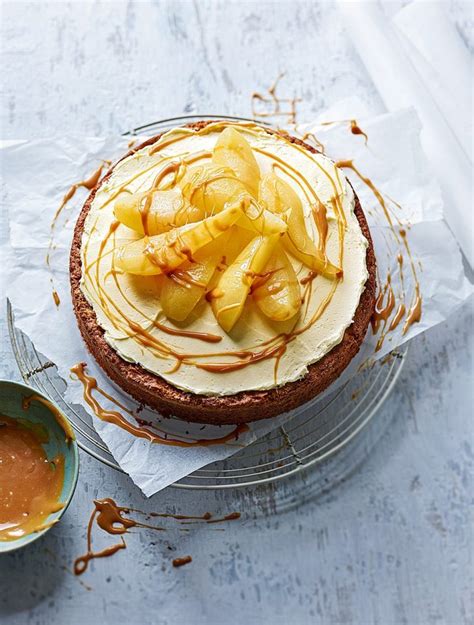 Poached Pear Cake With Chai Spiced Buttercream And Salted Caramel