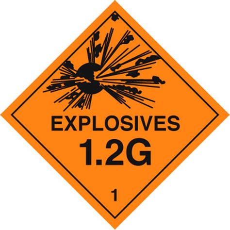 V1 2g Hazard Label 100mm X 100mm Class 1 Explosive 1 2g Rolls Of 250