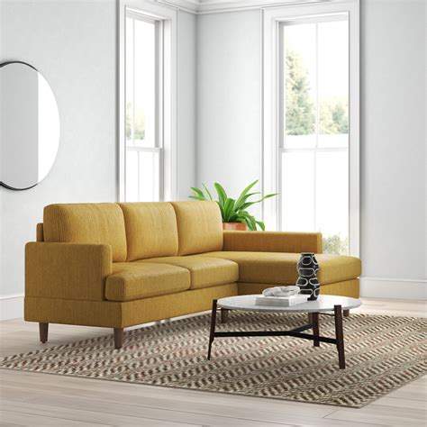 Wade Logan Aristotele Wide Right Hand Facing Modular Sofa Chaise