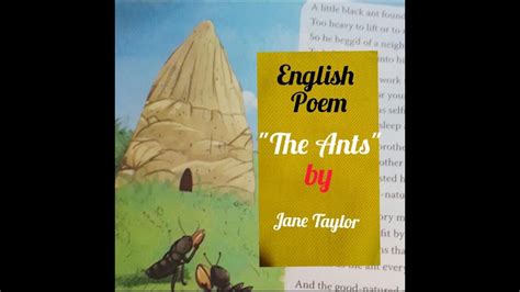 English Rhyme The Ants By Jane Taylorpoem For Kids Youtube