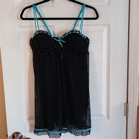 Per Lei Intimates Sleepwear Per Lei Babydoll Polka Dot Lingerie