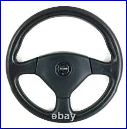 Genuine Momo D36 360mm Black Leather 3 Spoke Steering Wheel Retro