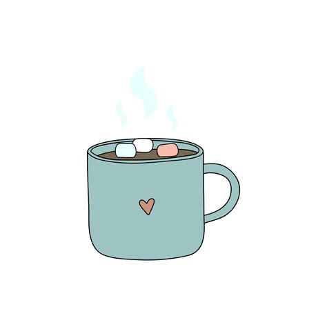 Mug With Hot Cocoa And Marshmallow 11685403 Vector Art At Vecteezy