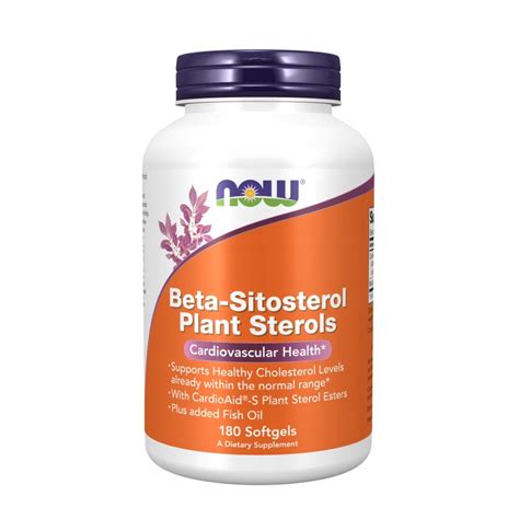 Suplement diety Now foods Beta-Sitosterol Plan Sterols olej rybi (tran ...