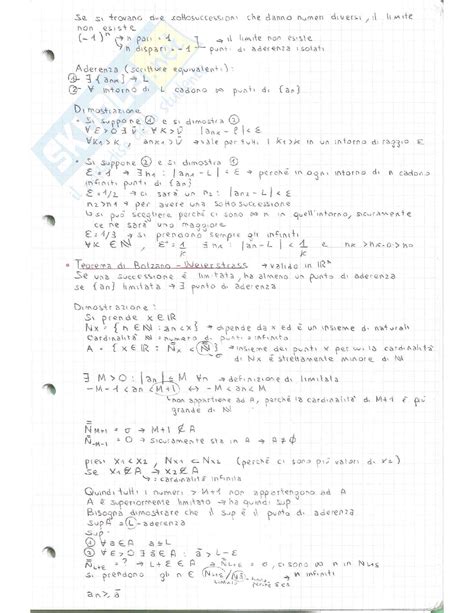 Analisi Matematica Limiti Successioni Continuit Infinitesimi E