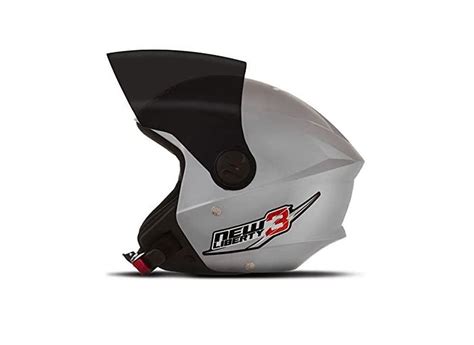 Capacete New Liberty Three 56 Prata Viseira Fume Com O Melhor Preço é