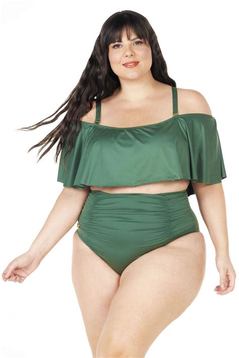 BIQUÍNI PLUS SIZE TOP CIGANINHA E HOT PANT DRAPEADA VERDE AUDAZ MODA AUDAZ MODA PLUS SIZE
