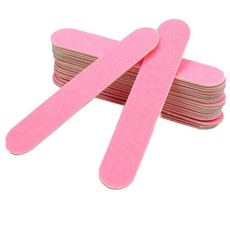 Limas De Lijado Para Manicura De U As Papel De Lija Color Rosa Para