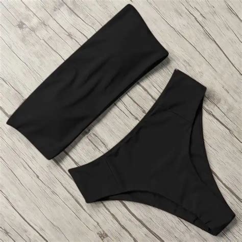 MOSHENGQI Sexy Floral Bikini Set Swimsuit Mujer High Waist Bathing Suit Black Swimwear