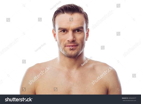 Portrait Handsome Naked Man Looking Camera Stock Photo Shutterstock