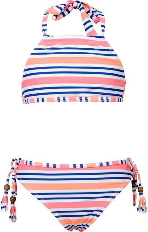 Snapper Rock UV Werende Bikini Kinderen Koraalrood Neon Maat 152 158 Bol