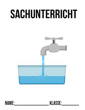 sachunterricht deckblatt wasser schulbeginn ersterschultag