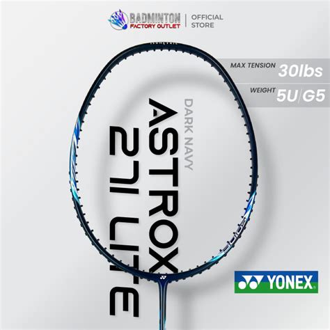 Yonex Astrox Lite 27i Dark Navy Badminton Racket 5ug5 Max Tension