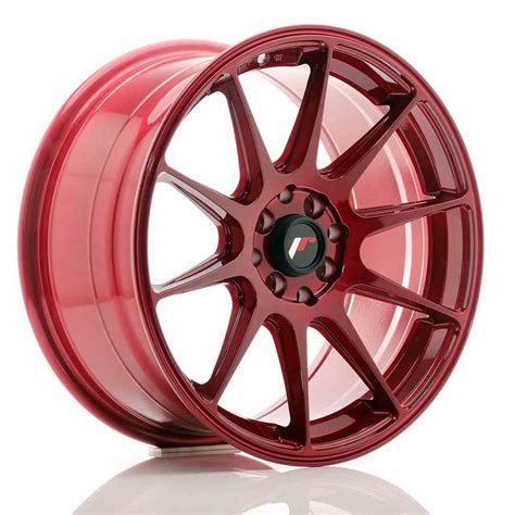 Japan Racing JR Wheels JR11 17x8 25 ET35 5x100 5x114 3 Red JDMDistro