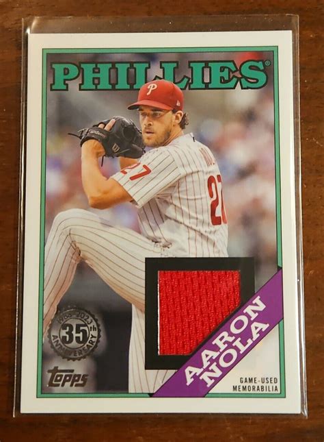 2023 Topps Series 1 Aaron Nola 1988 Game Used Memorabilia Relic 88r An