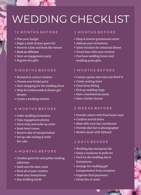 Pre wedding checklist 60 photos - Vianawedding.com