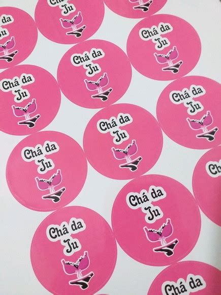 Adesivo Pirulito ou Latinha Chá de Lingerie cm Elo