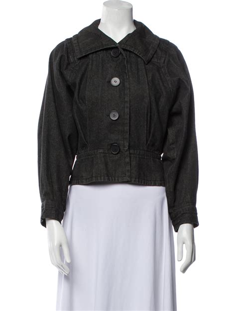Yves Saint Laurent Rive Gauche Vintage Denim Jacket Grey Jackets