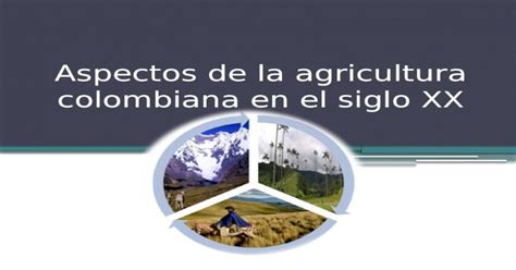 Aspectos De La Agricultura Colombiana En El Siglo [pptx Powerpoint]