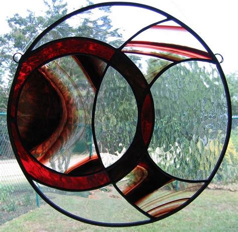 Circles In The Round Stained Glass Panel By Nanantz On Etsy