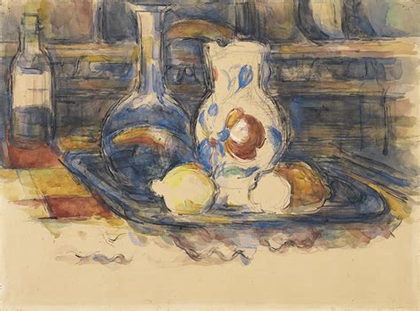 Bottle Carafe Jug And Lemons Cézanne Paul Museo Nacional Thyssen