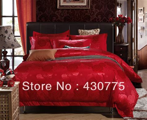 Red Silk Bedding Set