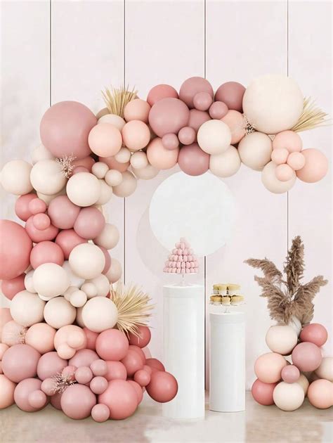 Pcs Boho Balloon Arch Garland Kit Dusty Pink Nude Ivory White Balloons For Bridal Shower